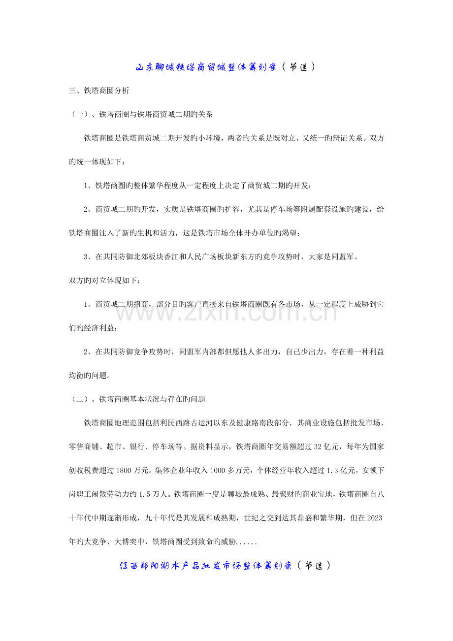 山东聊城铁塔商贸城整体策划案节选.doc_第1页