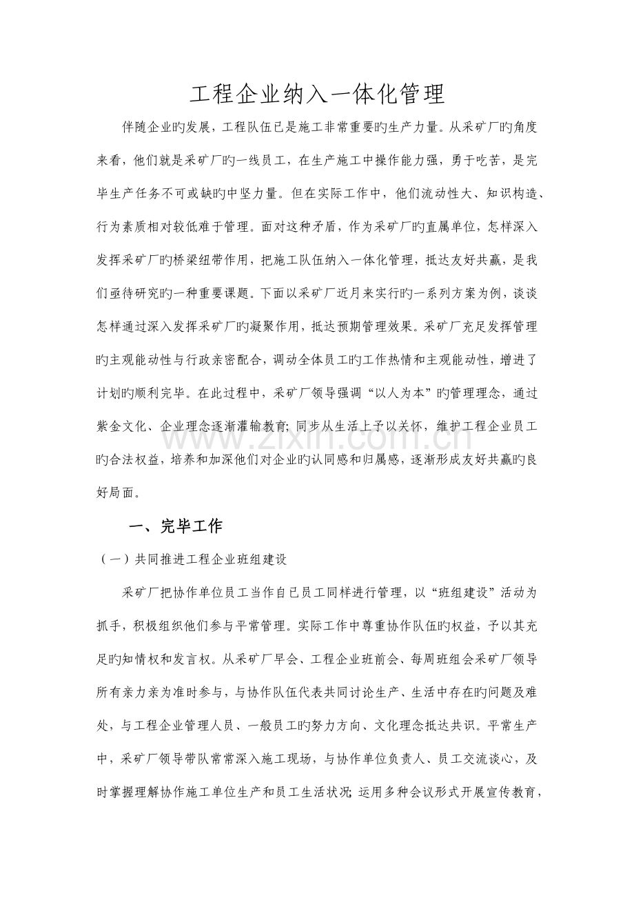 工程公司一体化管理.docx_第1页