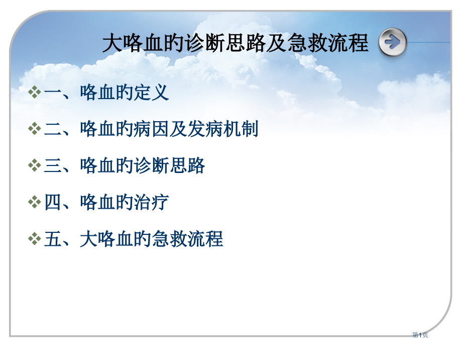 咯血的诊疗思路和紧急抢救流程.pptx_第1页