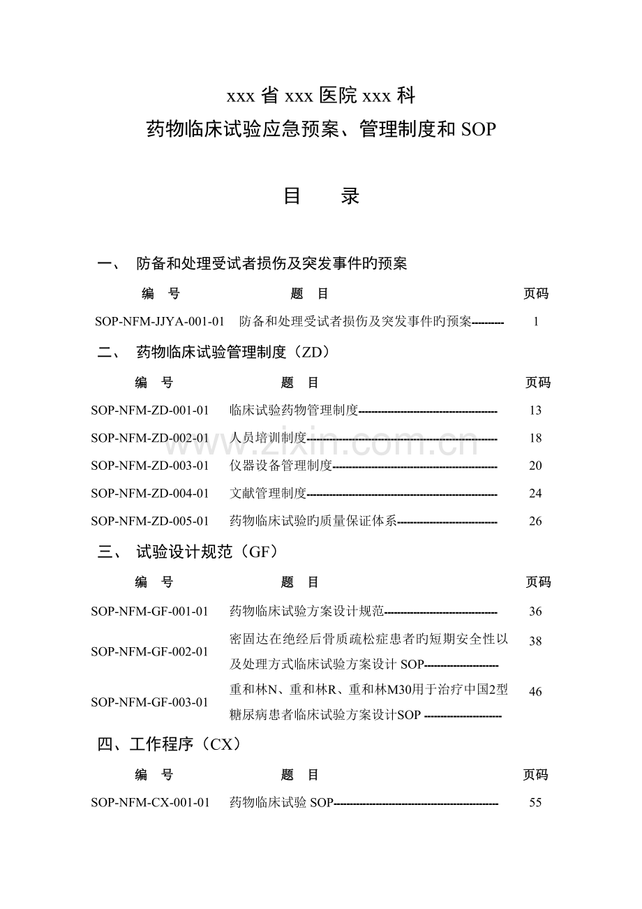 药物临床试验应急预案管理制度和SOP.doc_第1页