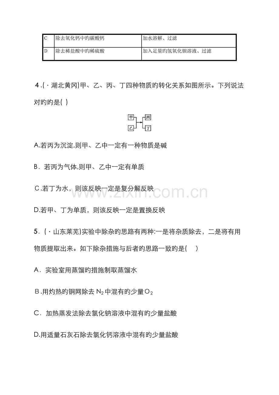 中考化学专题复习——物质的检验、分离、推断与除杂.doc_第2页