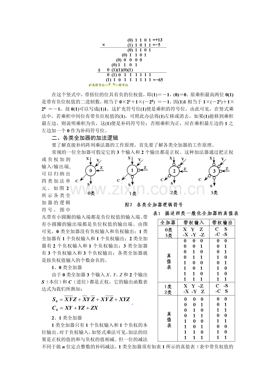 直接补码阵列乘法器的工作原理分析.doc_第2页