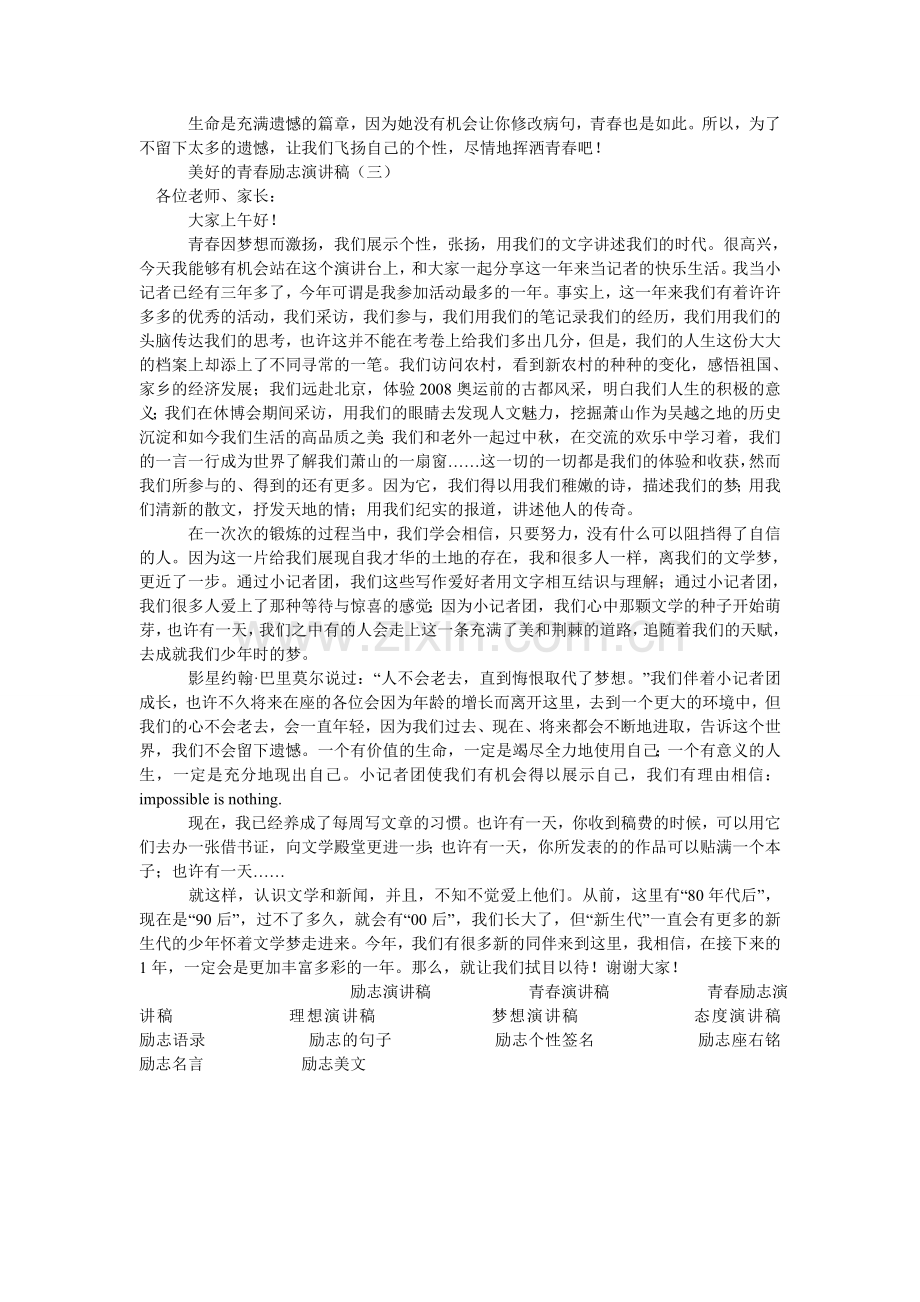 美好的青春励志演讲稿.doc_第2页