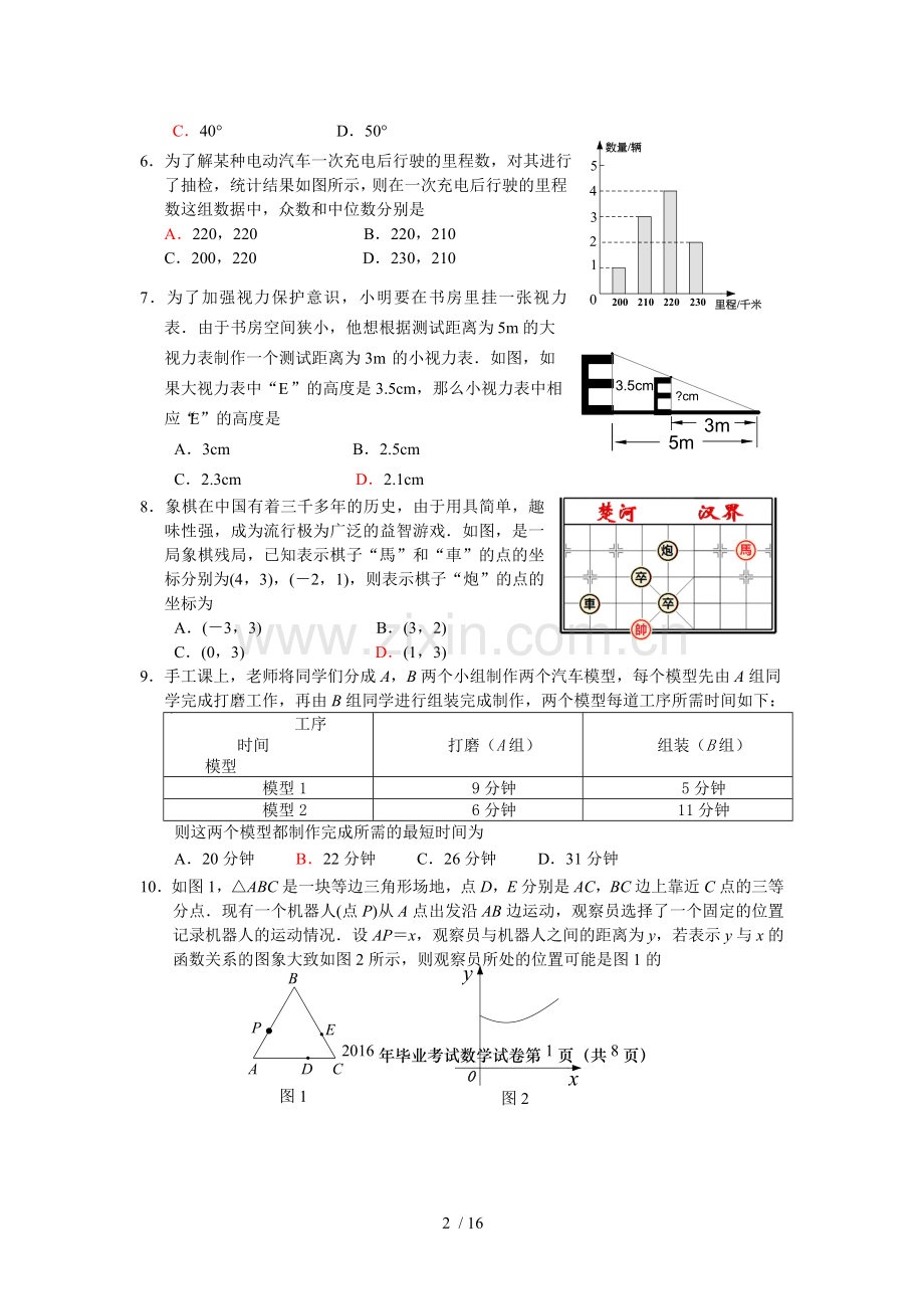 北京市燕山2016年初三数学一模试卷.docx_第2页