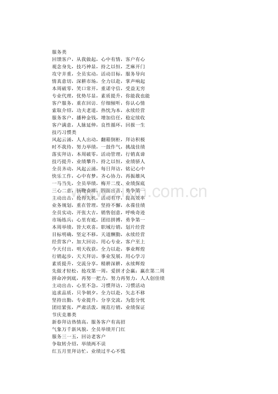 销售激励口号.doc_第1页