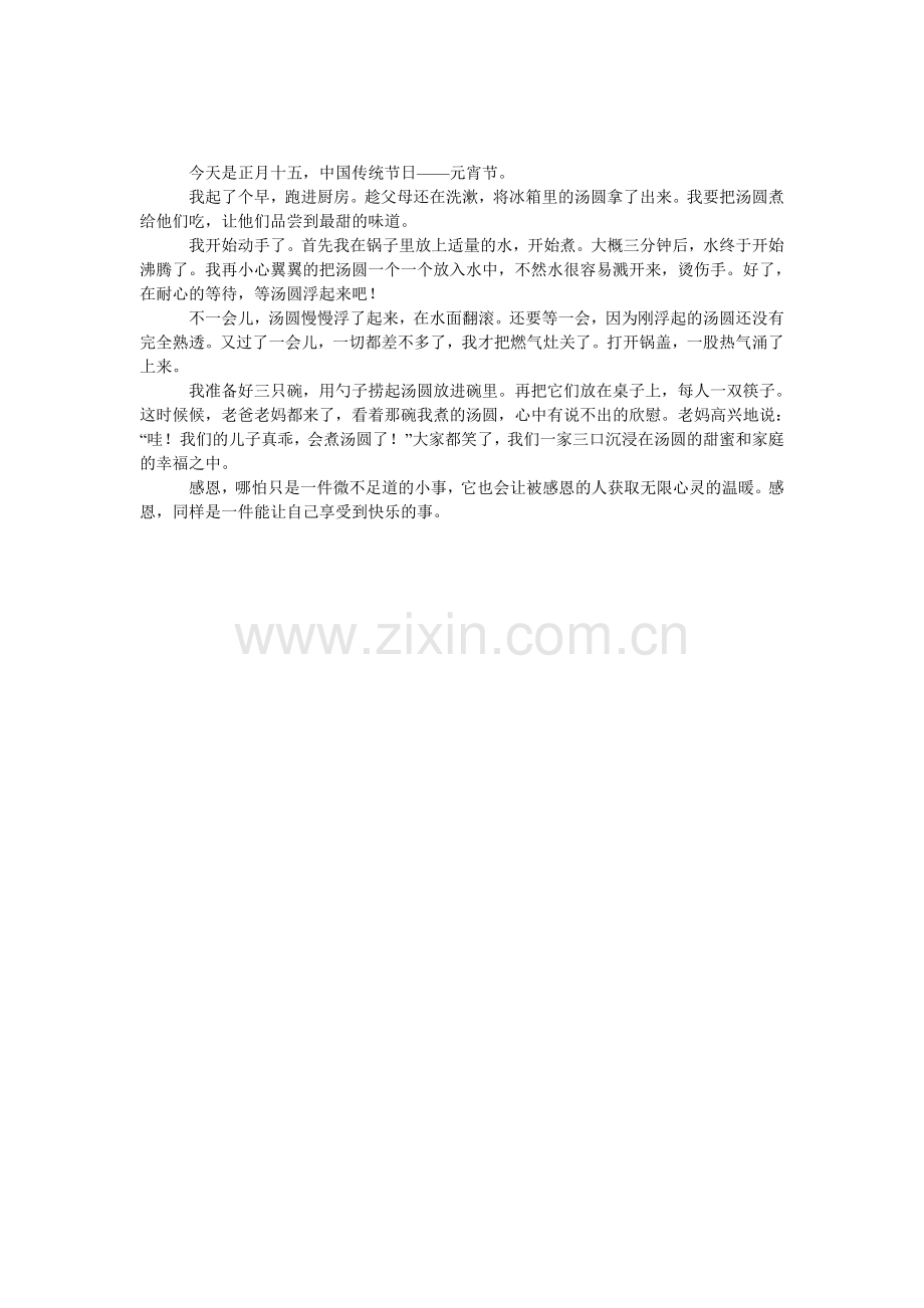 感恩元宵小学生作文.doc_第1页