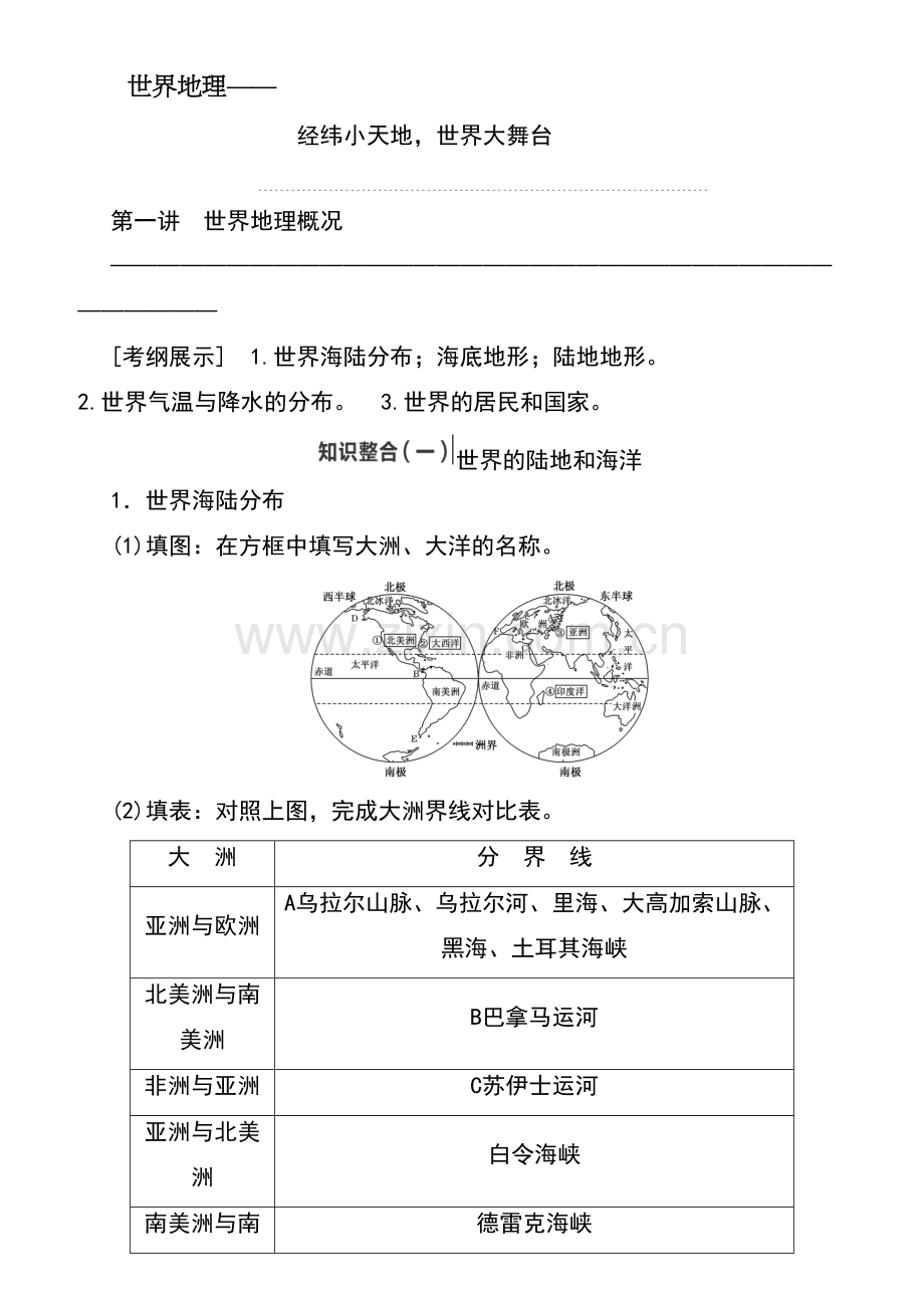 世界地理知识点总结.doc_第1页