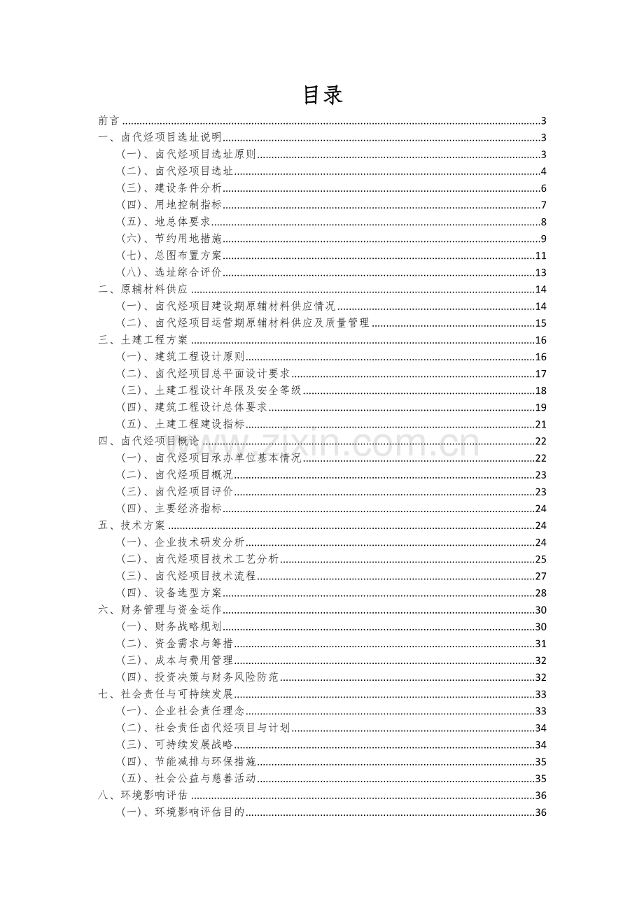 2025年度卤代烃项目可行性方案.docx_第2页