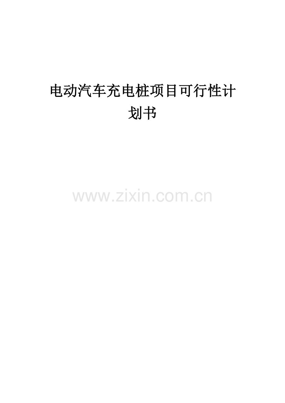 2025年度电动汽车充电桩项目可行性计划书.docx_第1页