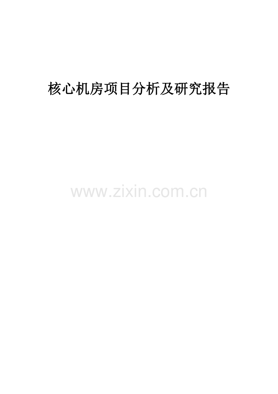 2025年核心机房项目分析及研究报告.docx_第1页