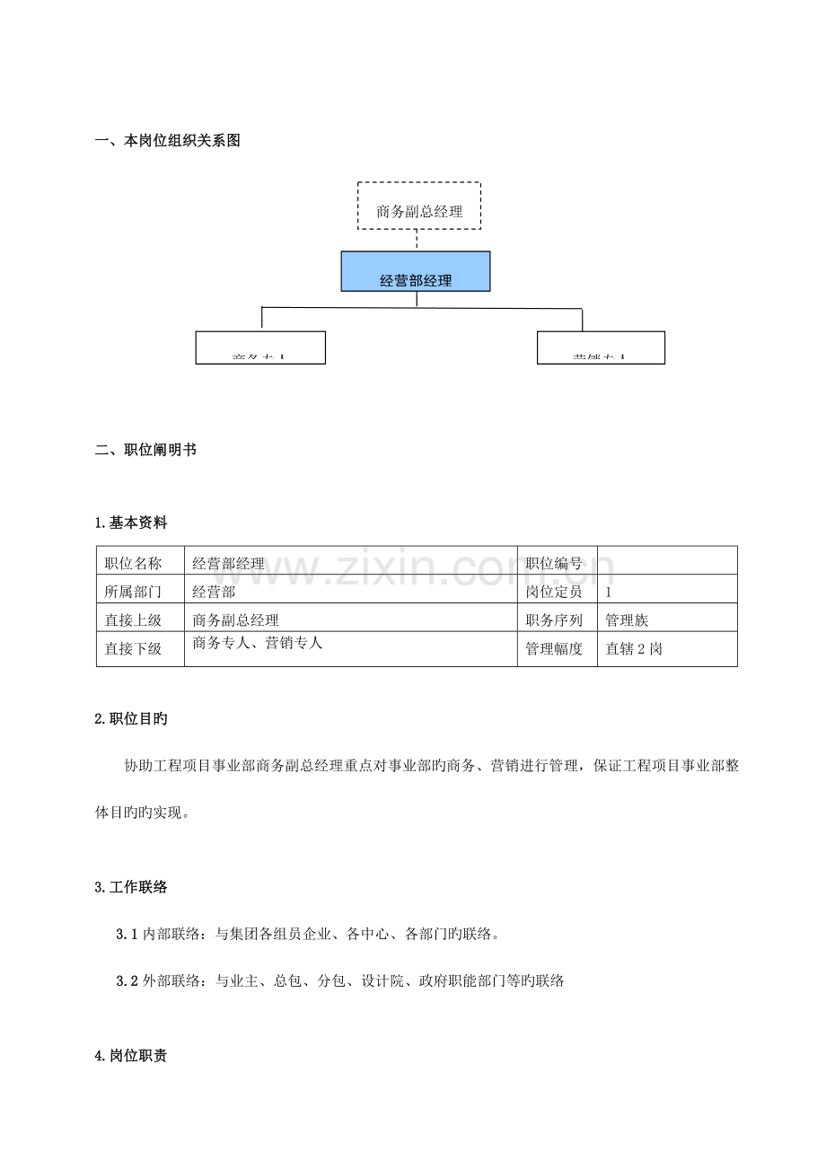 工程项目事业部经营部部长.doc_第1页