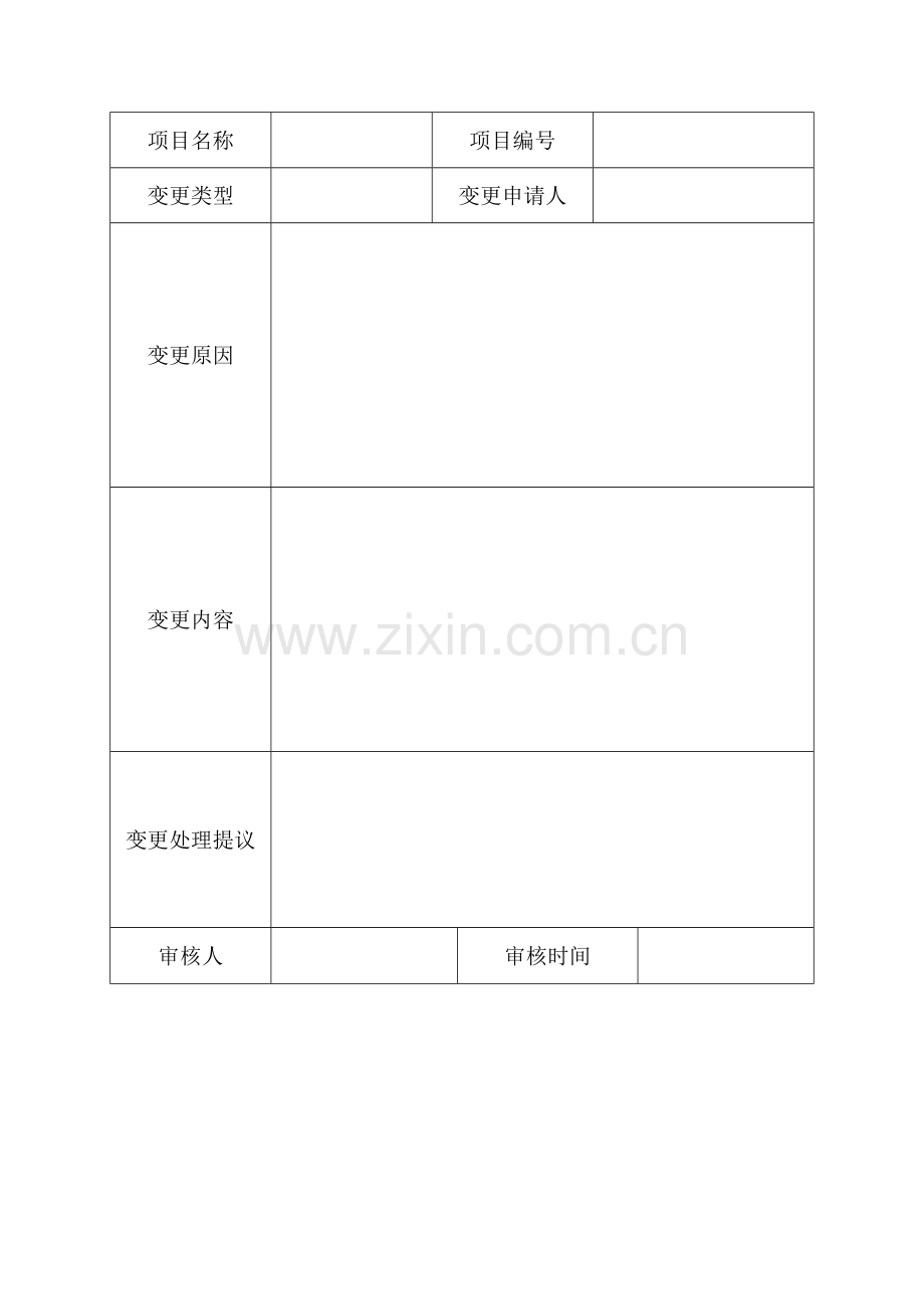 项目变更申请表模板.docx_第1页