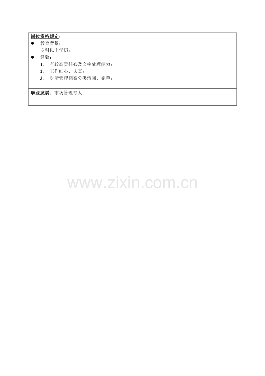 体育用品行业销售部市场拓展专员岗位说明书.doc_第2页