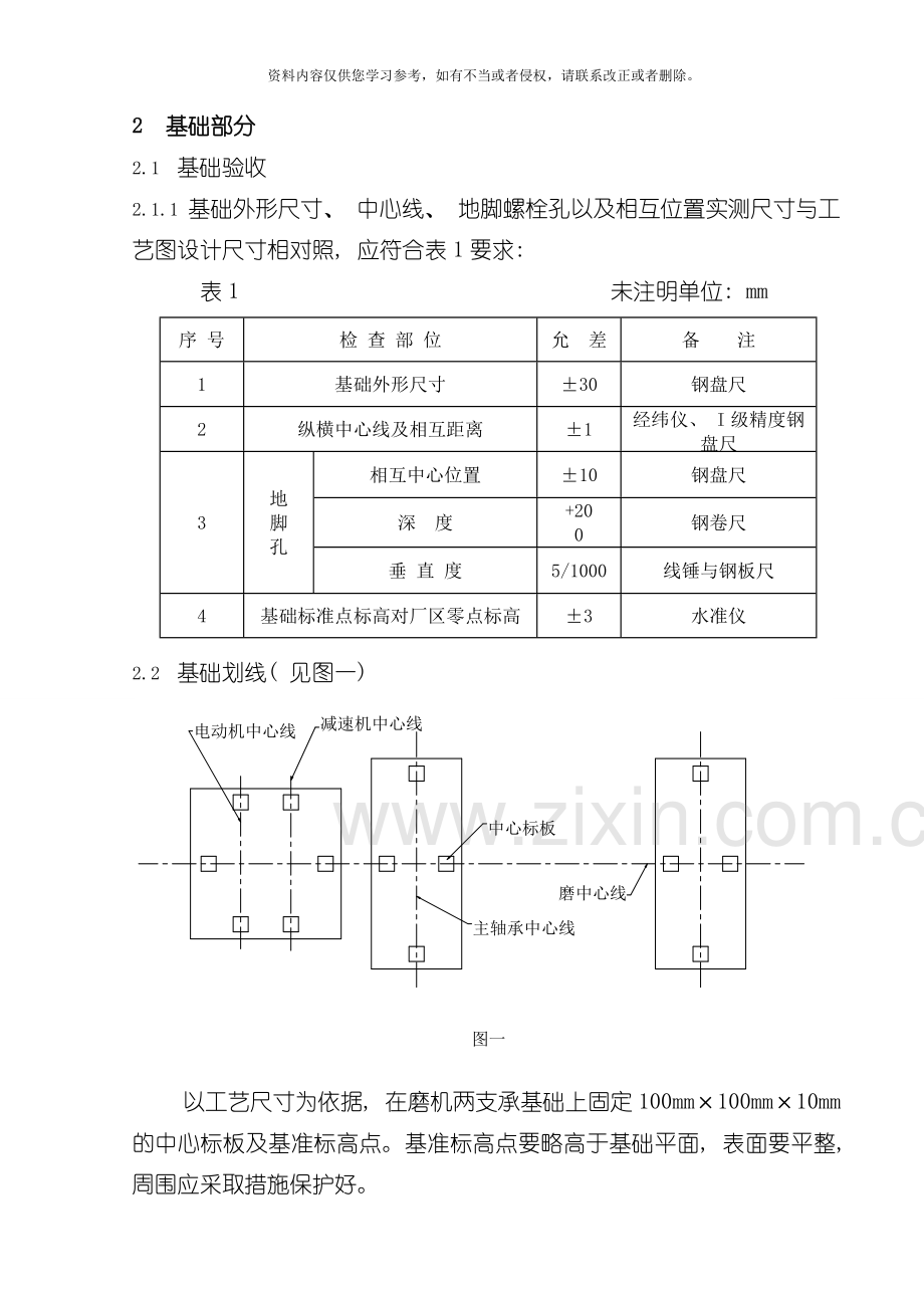 水泥磨中心传动施工方案模板.doc_第2页