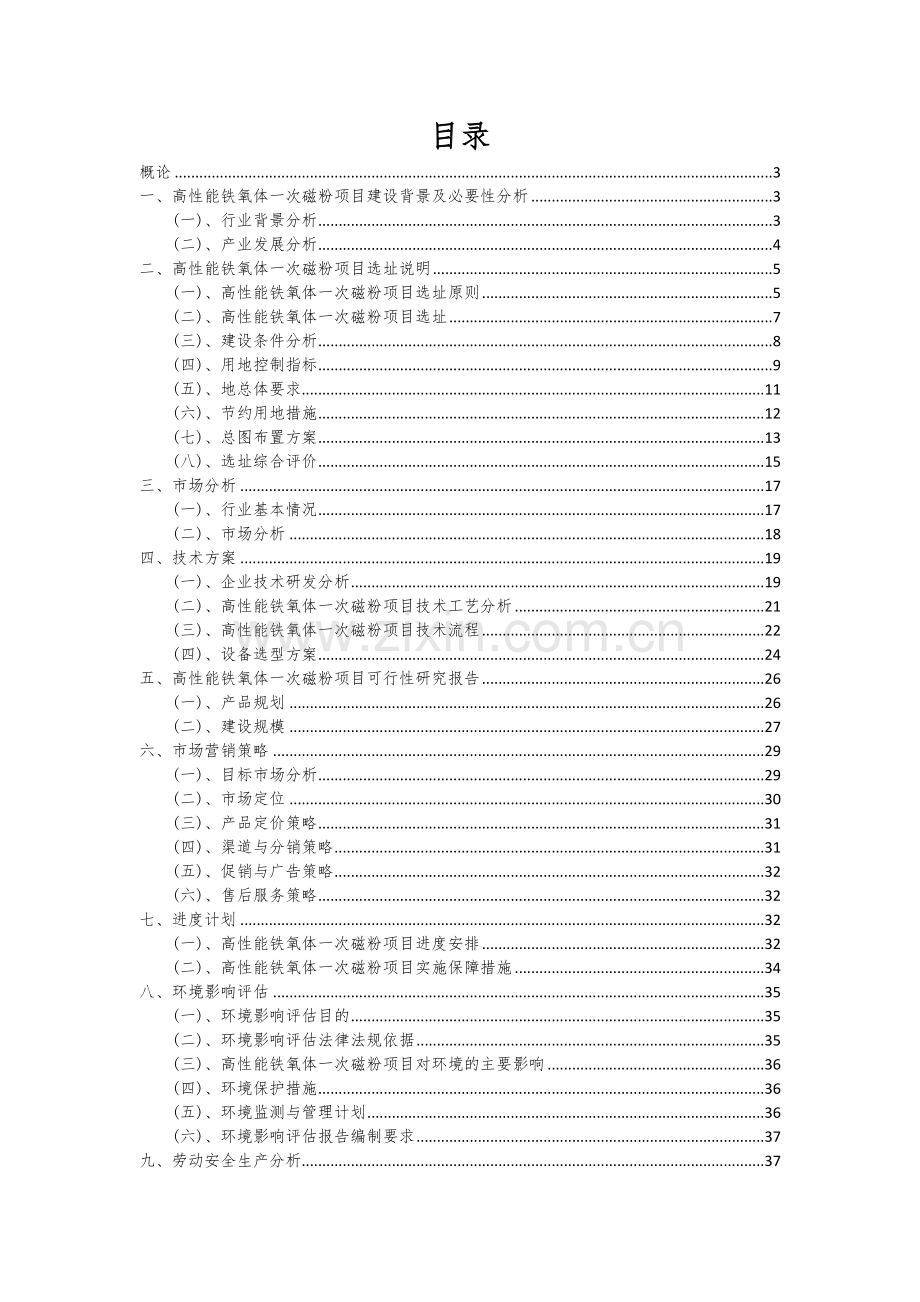 2024年高性能铁氧体一次磁粉项目投资分析及可行性报告.docx_第2页
