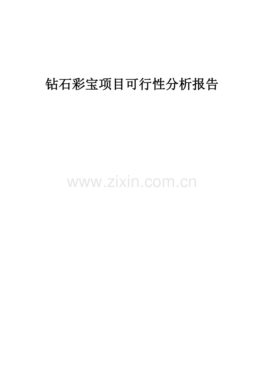 2025年钻石彩宝项目可行性分析报告.docx_第1页