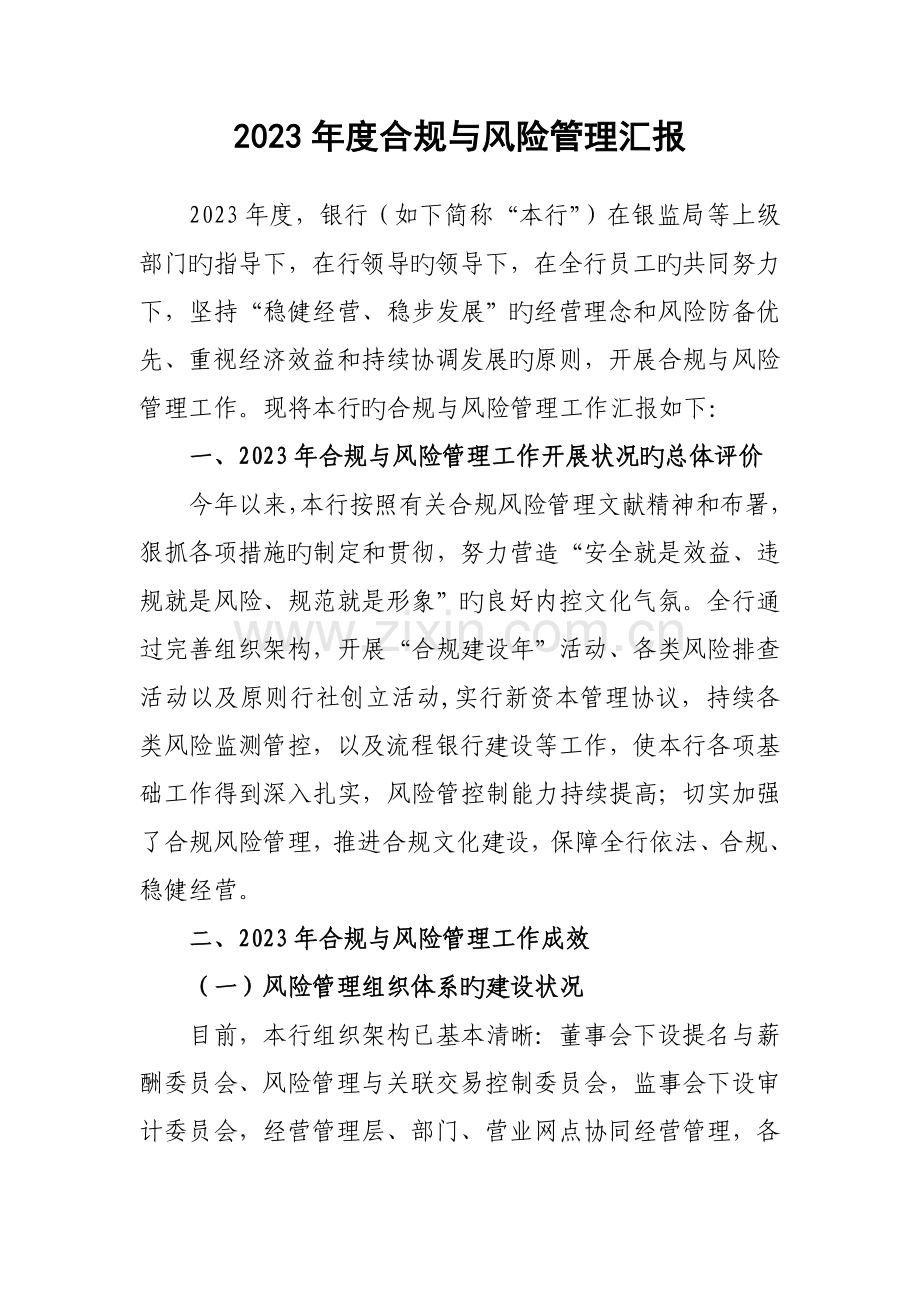合规与风险管理报告.doc_第1页