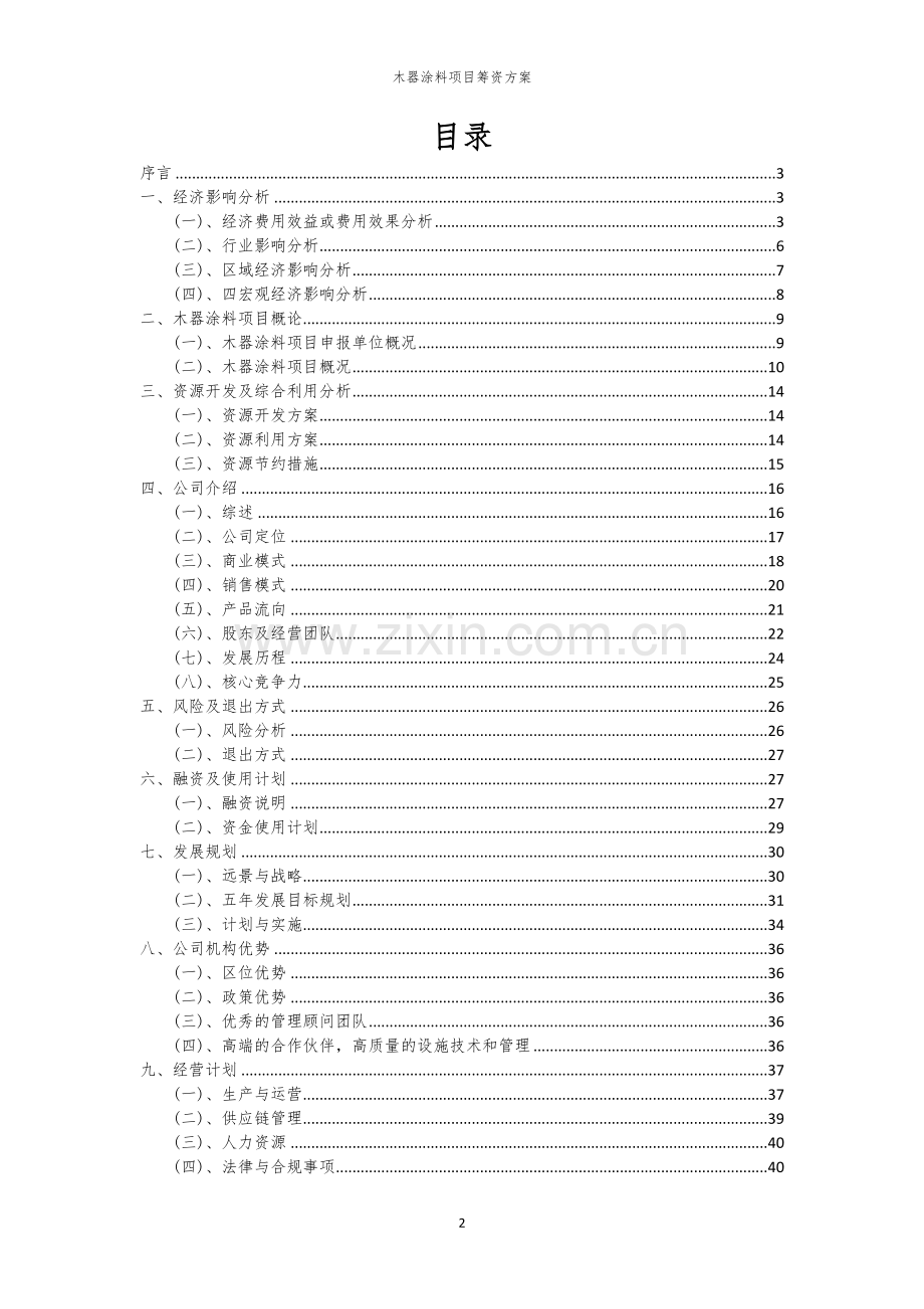 木器涂料项目筹资方案.docx_第2页