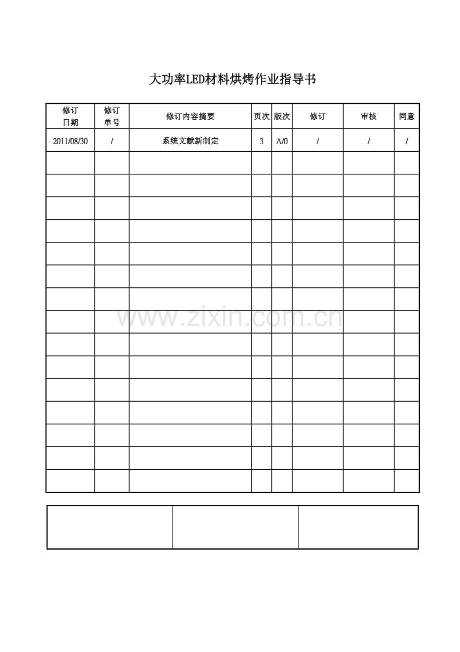 大功率LED材料烘烤作业指导书.doc_第1页