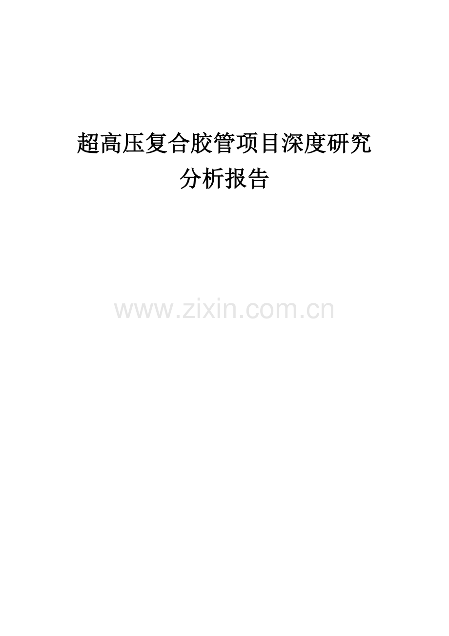 2024年超高压复合胶管项目深度研究分析报告.docx_第1页