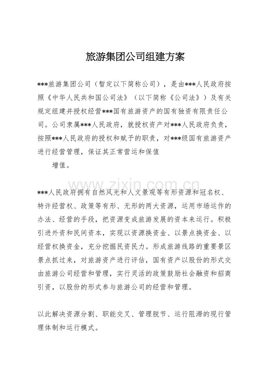 旅游集团公司组建方案.doc_第1页