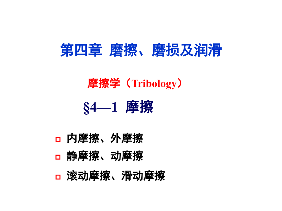 ch4-磨擦、磨损及润滑.pptx_第1页