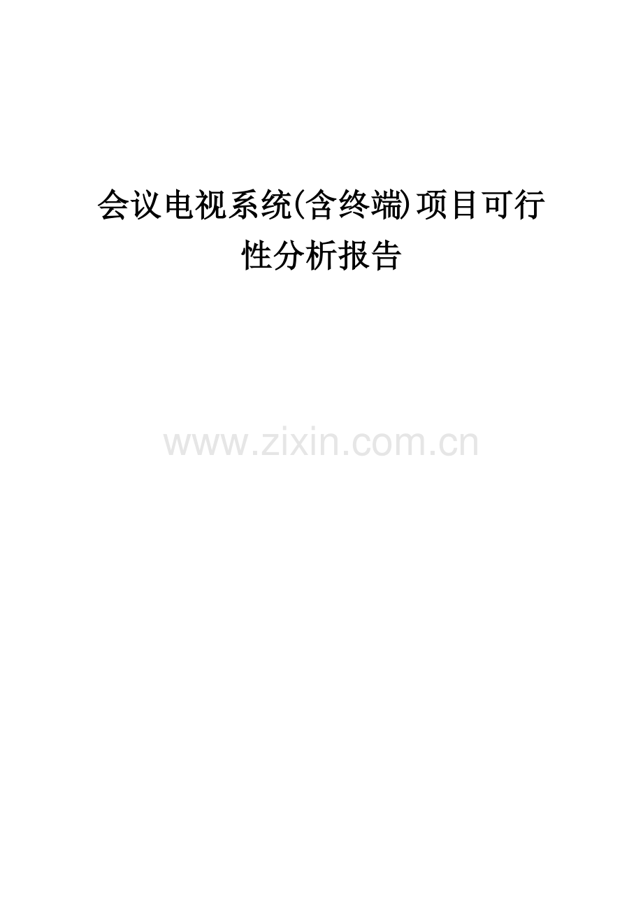 2024年会议电视系统(含终端)项目可行性分析报告.docx_第1页