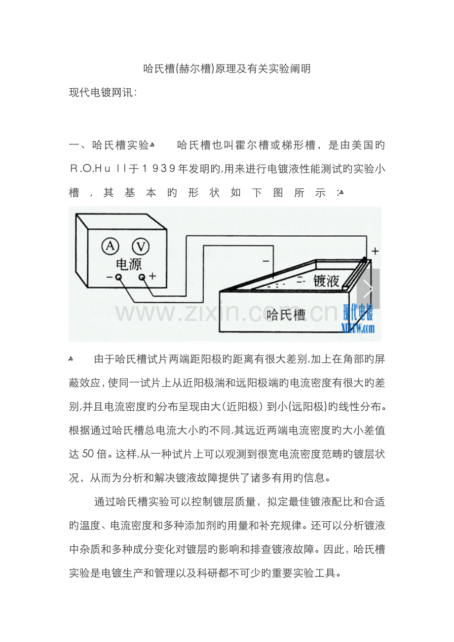 哈氏槽(赫尔槽)原理及相关试验说明.doc_第1页