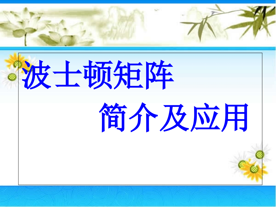 波士顿矩阵分析法.pptx_第1页