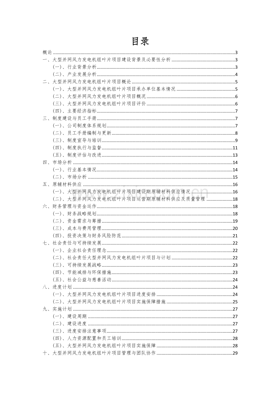 2025年大型并网风力发电机组叶片项目可行性研究报告.docx_第2页