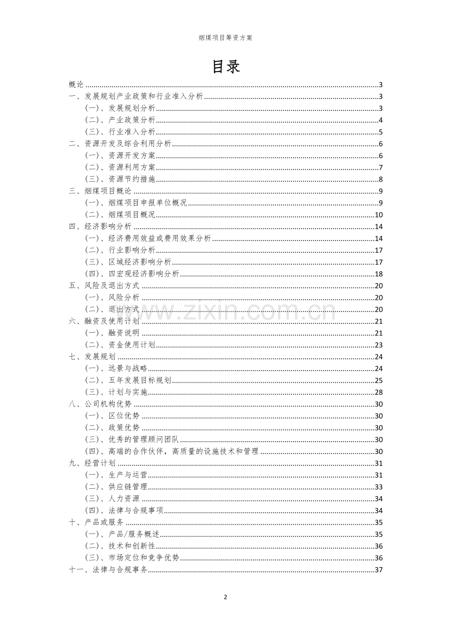 烟煤项目筹资方案.docx_第2页
