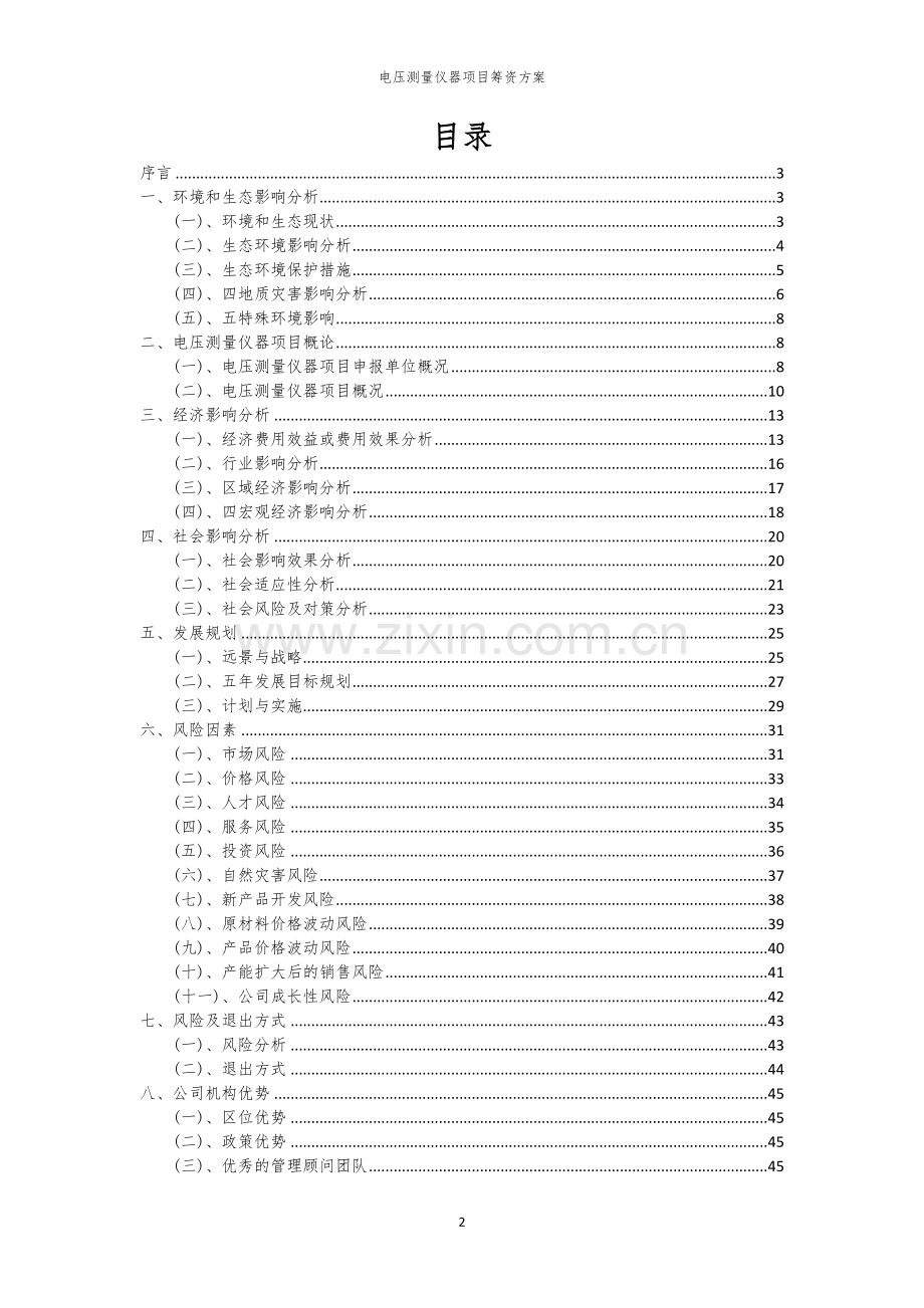 电压测量仪器项目筹资方案.docx_第2页