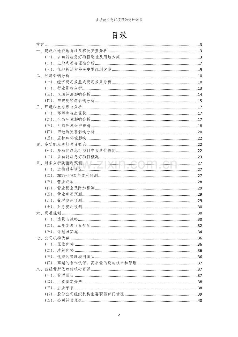 多功能应急灯项目融资计划书.docx_第2页