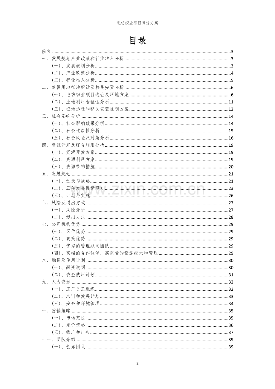 毛纺织业项目筹资方案.docx_第2页