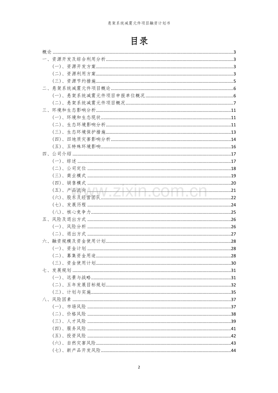 悬架系统减震元件项目融资计划书.docx_第2页