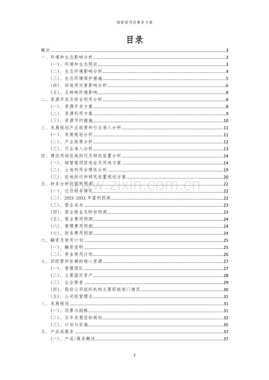 钢管塔项目筹资方案.docx_第2页