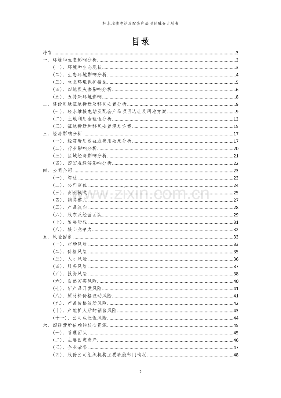 轻水堆核电站及配套产品项目融资计划书.docx_第2页