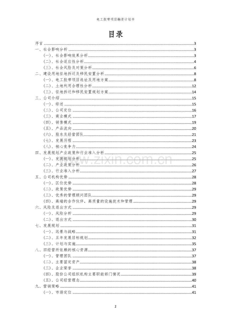 电工胶带项目融资计划书.docx_第2页