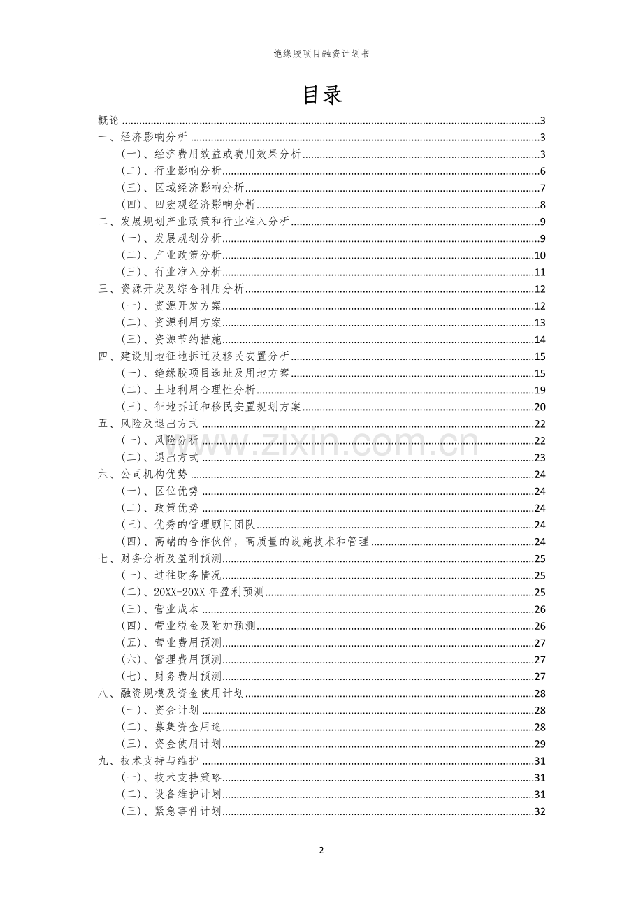 绝缘胶项目融资计划书.docx_第2页