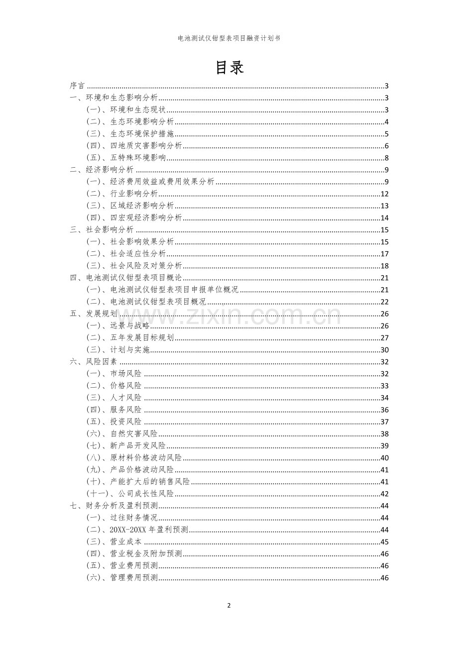 电池测试仪钳型表项目融资计划书.docx_第2页