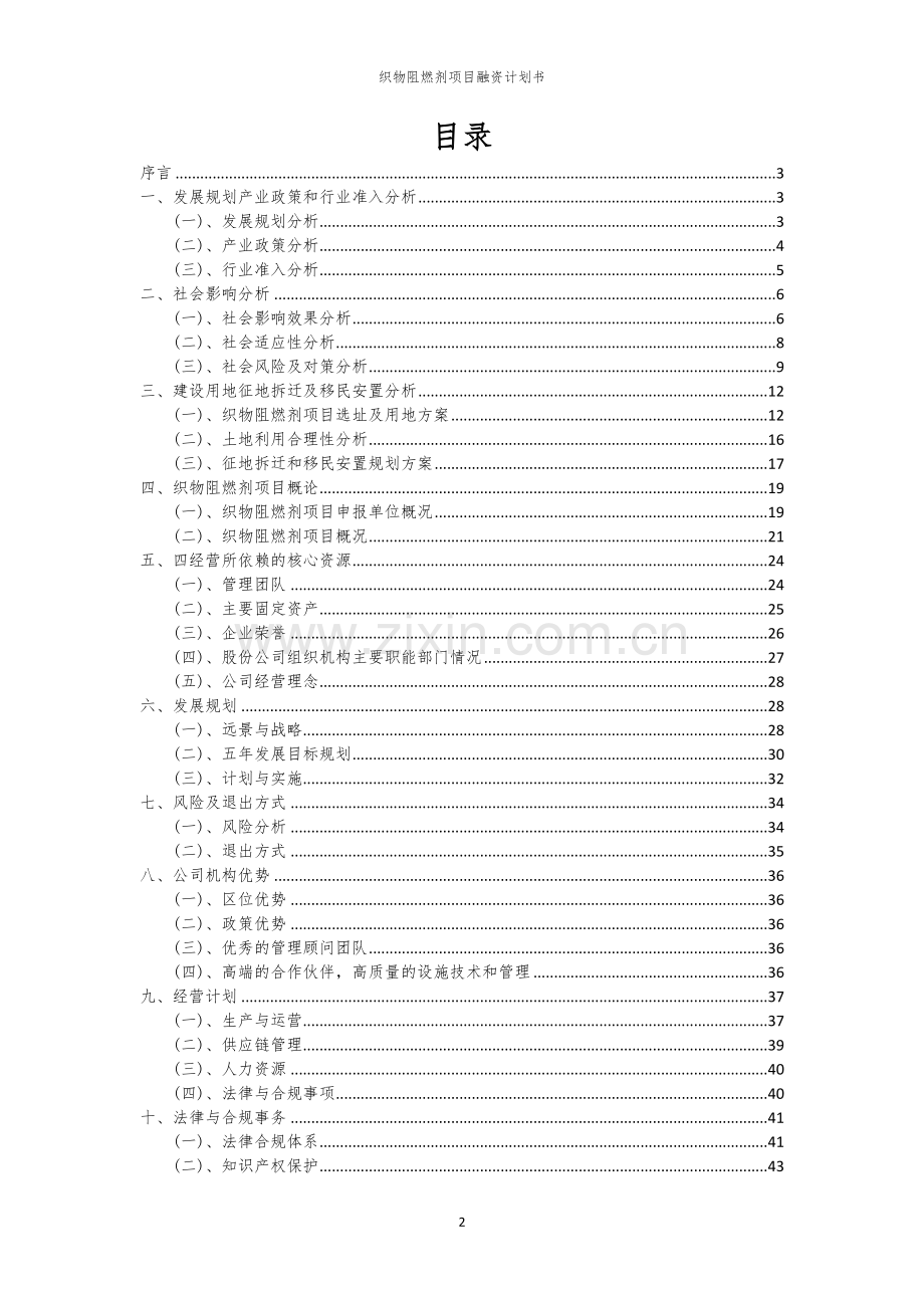织物阻燃剂项目融资计划书.docx_第2页