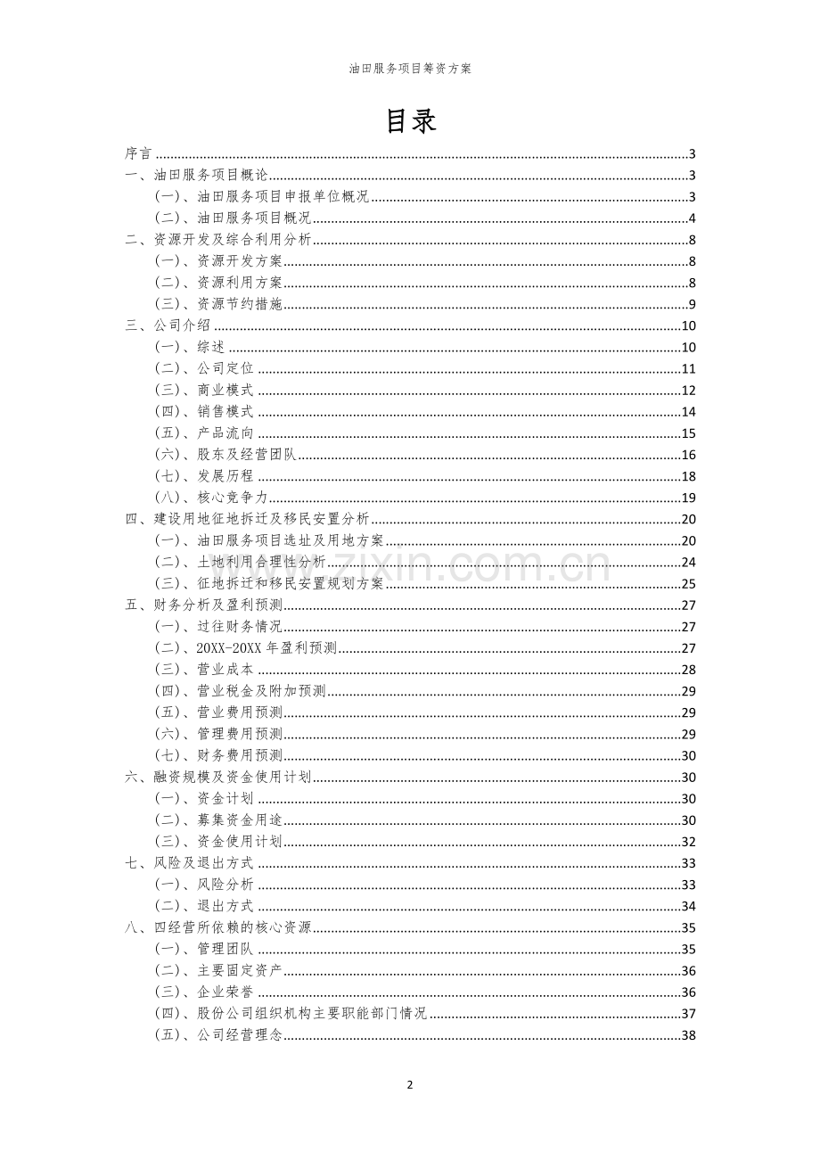 油田服务项目筹资方案.docx_第2页