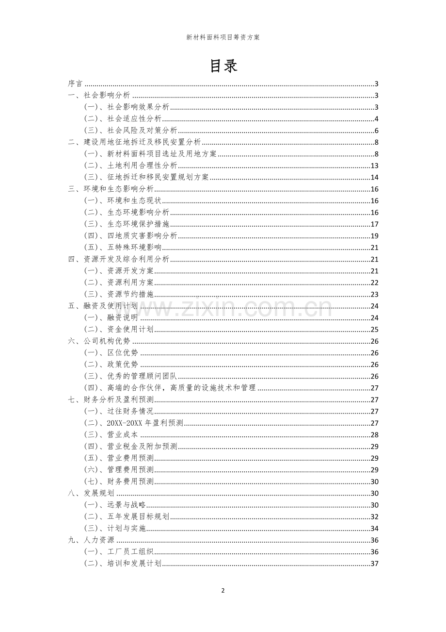 新材料面料项目筹资方案.docx_第2页