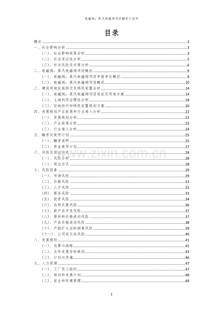 电磁阀：蒸汽电磁阀项目融资计划书.docx_第2页