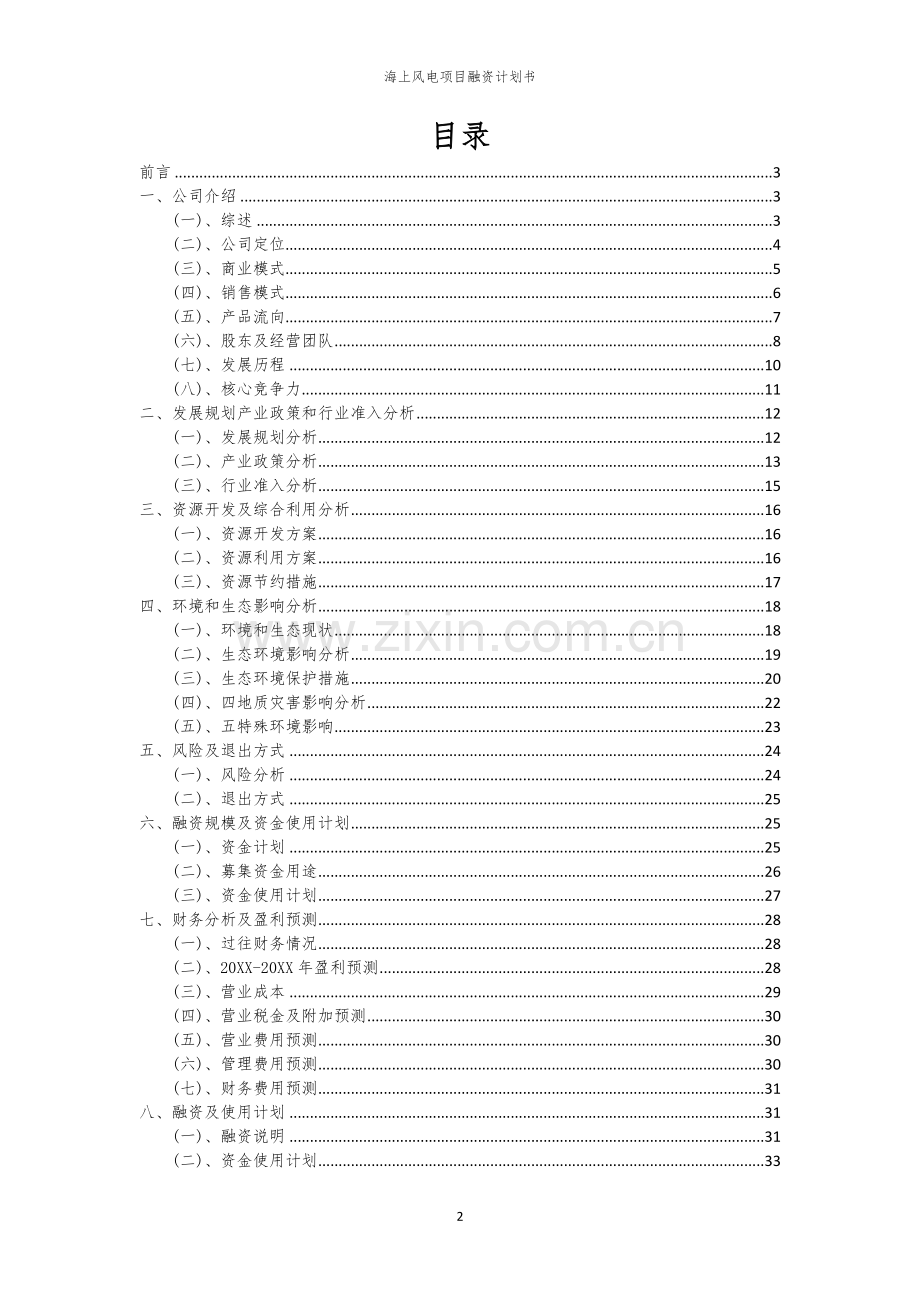 海上风电项目融资计划书.docx_第2页