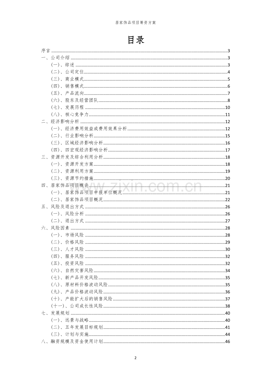 居家饰品项目筹资方案.docx_第2页