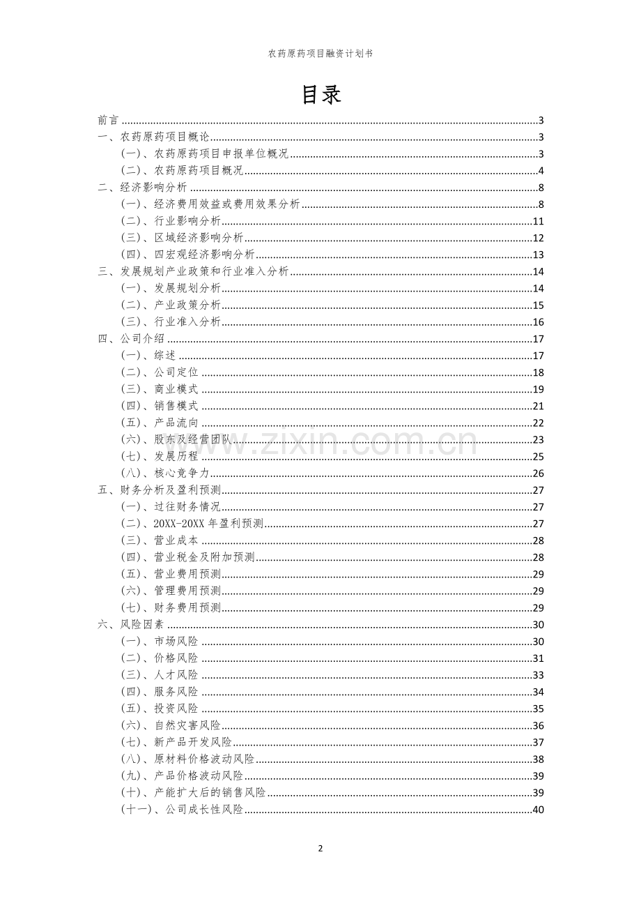 农药原药项目融资计划书.docx_第2页