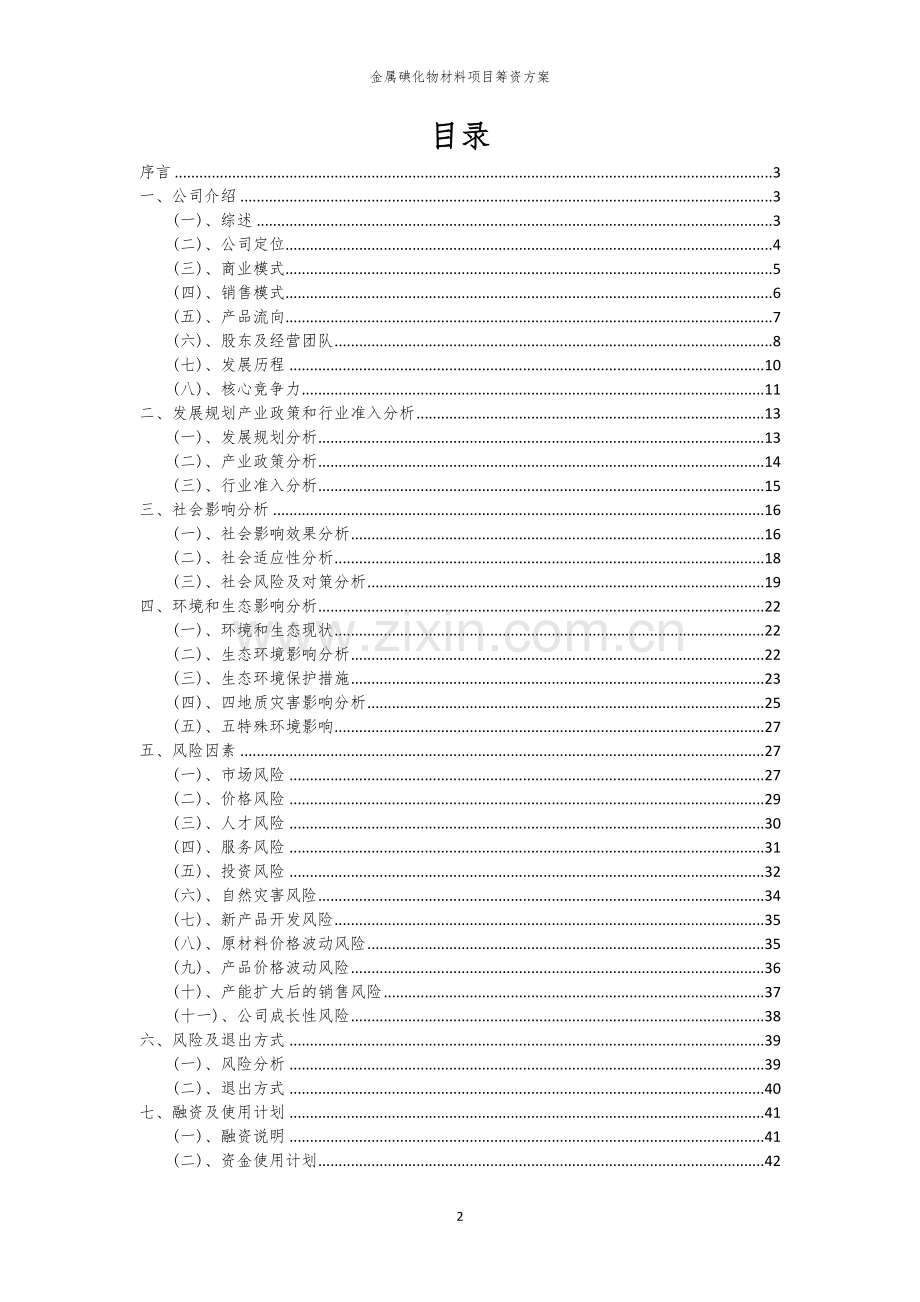 金属碘化物材料项目筹资方案.docx_第2页