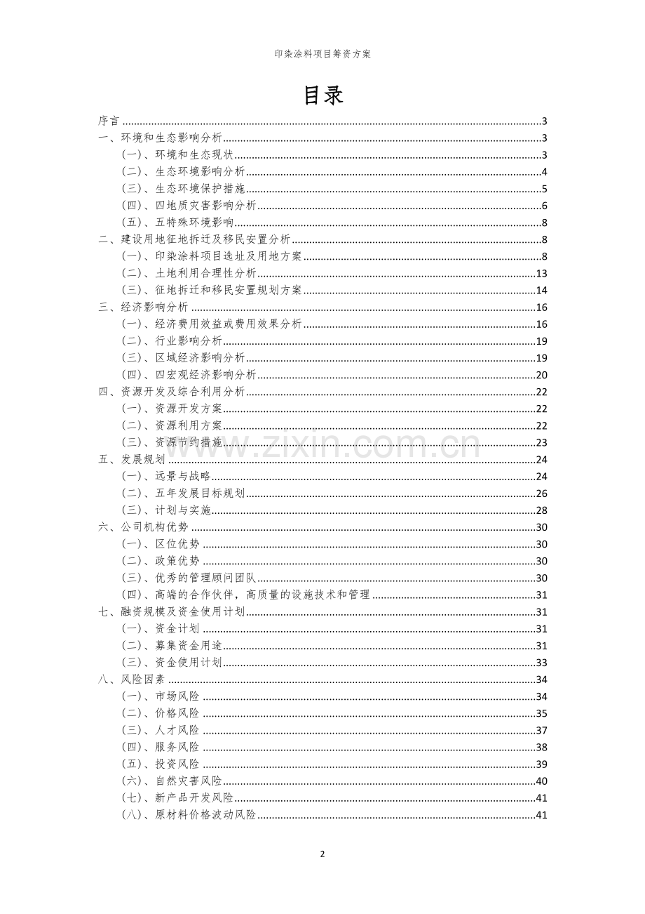 印染涂料项目筹资方案.docx_第2页