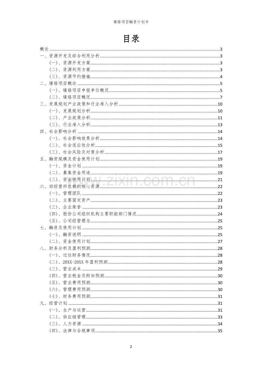 镍铬项目融资计划书.docx_第2页